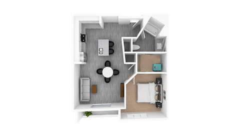 1 Bedroom 1 Bathroom, 866 sq ft, Sycamore Floorplan at The Whit in Indianapolis, IN 46204